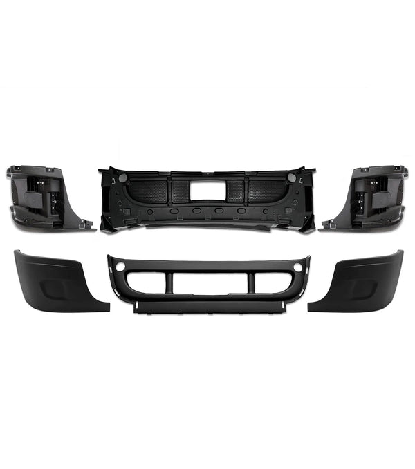 Bumper Set without Fog Light Holes 6 Pcs 2008-2017 Freightliner Cascadia 125 113