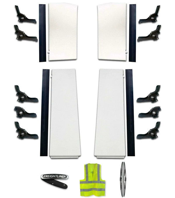 Cabin Fairingswith Stripe and Brackets Set 18 Pcs 2008-2017 Freightliner Cascadia 125