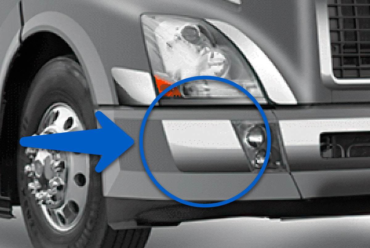 Bumper Corner Chrome Trim Passenger 2004-2015 Volvo VNL