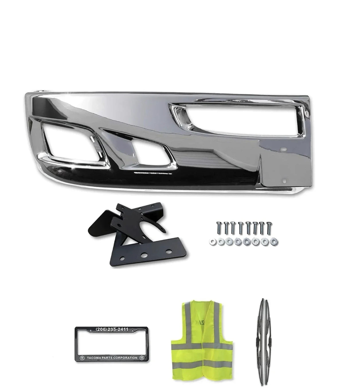 Bumper Extension Corner Chrome Plastic Passenger Kenworth T660