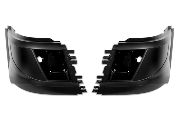 Bumper Corners w/ Fog Holes w/Chrome Trims Set 2016-2017 Volvo VNL