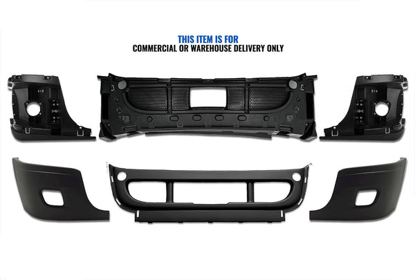 Bumper Set with Fog Light Holes 6 Pcs 2008-2017 Freightliner Cascadia 125 113