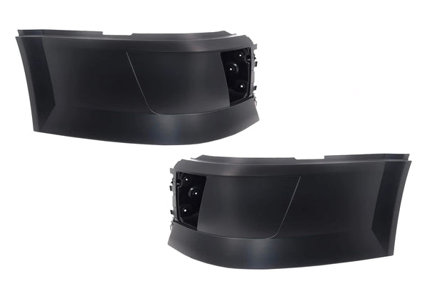 Bumper Corners With Fog Holes Plastic Set 2004-2015 Volvo VNL