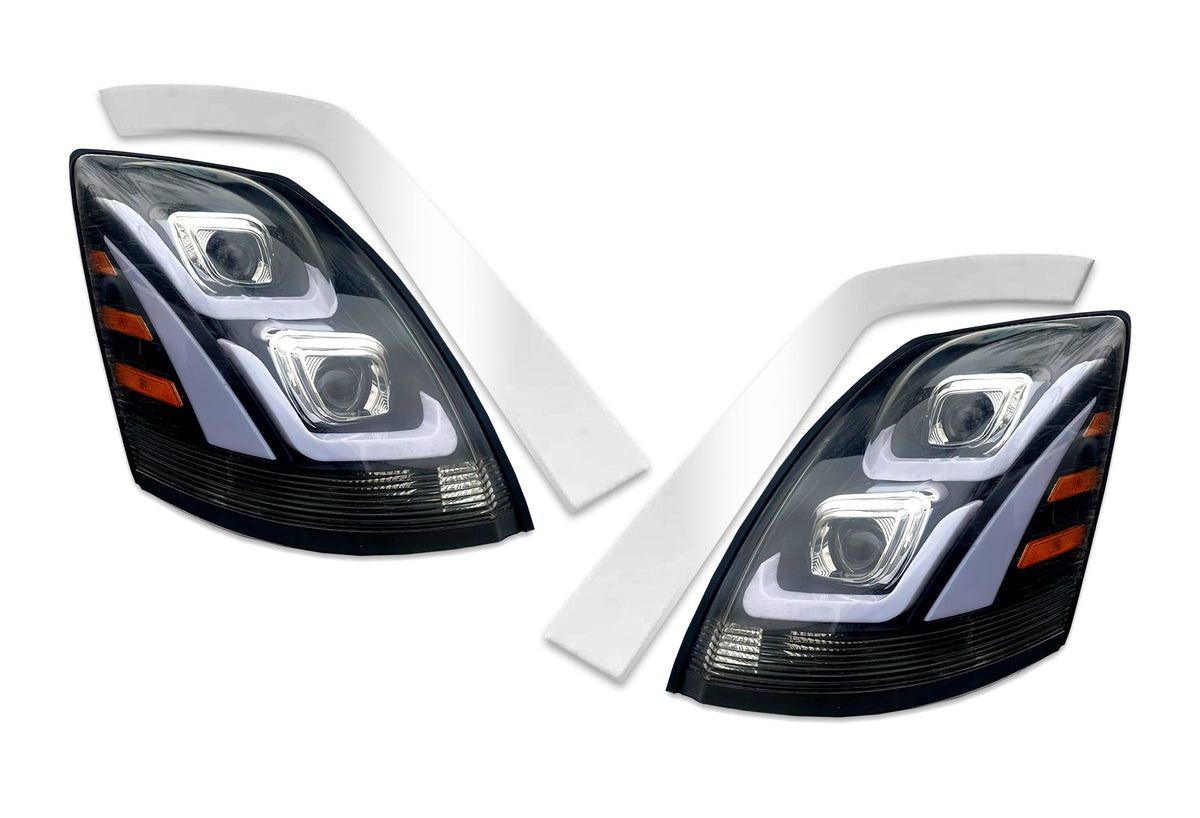 Hood Shell Fiberglass w/ Grille, Mirror, Headlight, Air Intakes 2004-2017 Volvo VNL