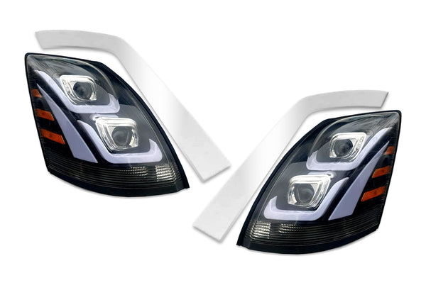 Hood Shell Fiberglass w/ Grille, Mirror, Headlight, Air Intakes 2004-2017 Volvo VNL