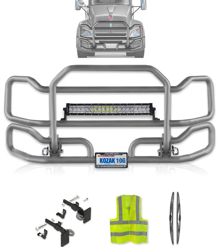 Front Grey Grille Guard Large Kenworth T440