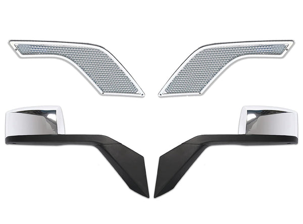 Hood Shell Fiberglass w/ Grille, Mirror, Headlight, Air Intakes 2004-2017 Volvo VNL