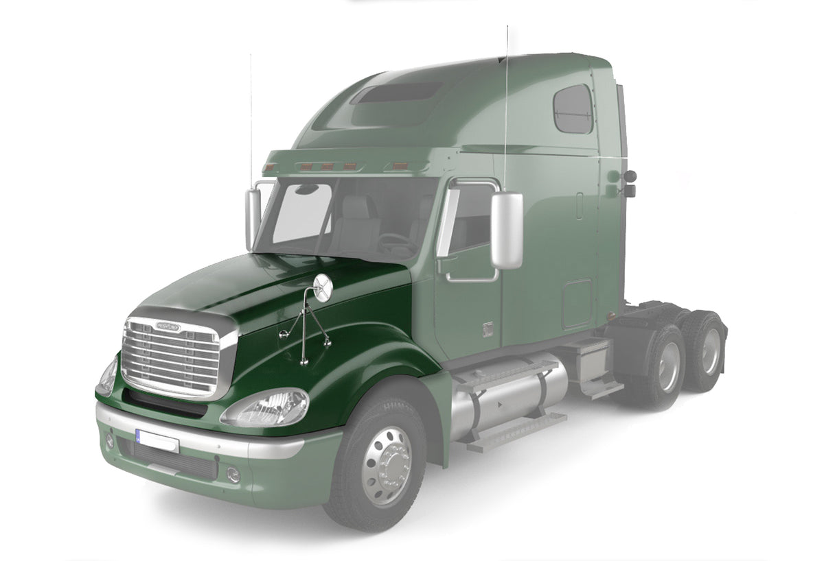 Fiberglass Hood with Hinges Cross Bar 2001-2009 Freightliner Columbia