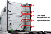 7-Pcs Set of Top & Bottom Cab Fairing Support Brackets Passenger 2004-2017 Volvo VNL