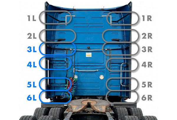 Lower Wind Cab Cabin Fairing w/Brackets Set Driver 2018-2024 Volvo VNL