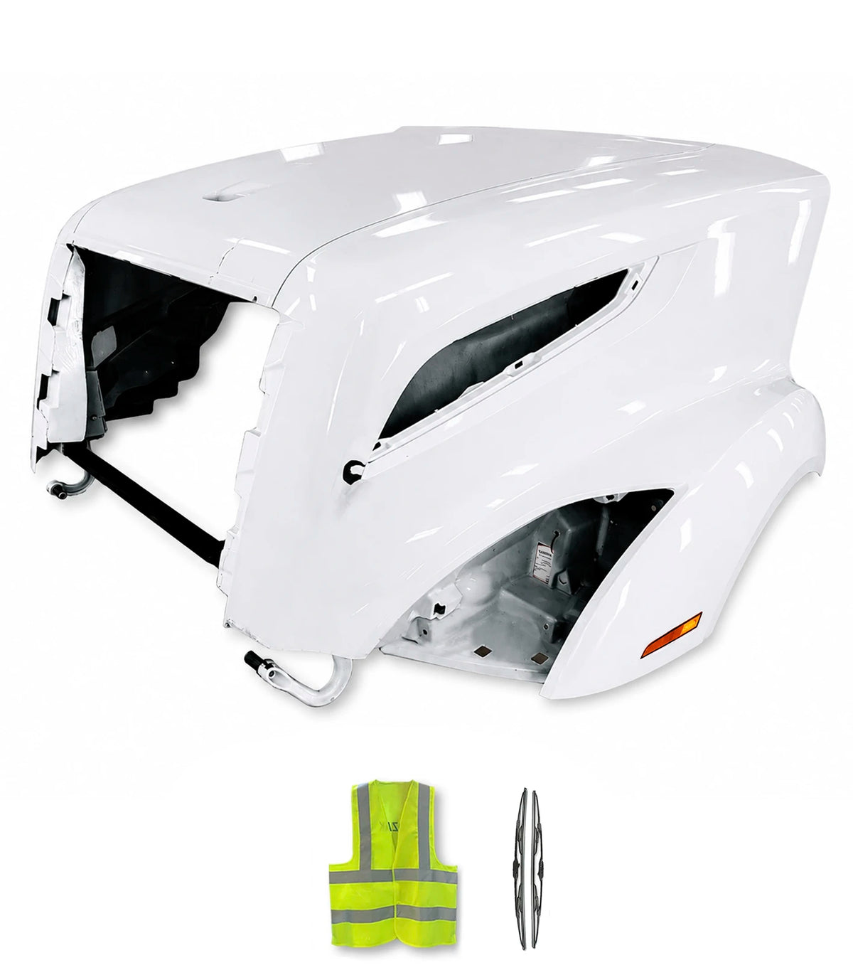Hood Shell Fiberglass w/ with Turn Marker Lights 2018+ Volvo VNL