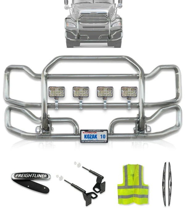 Front Grille Guard Large Chrome Freightliner Columbia