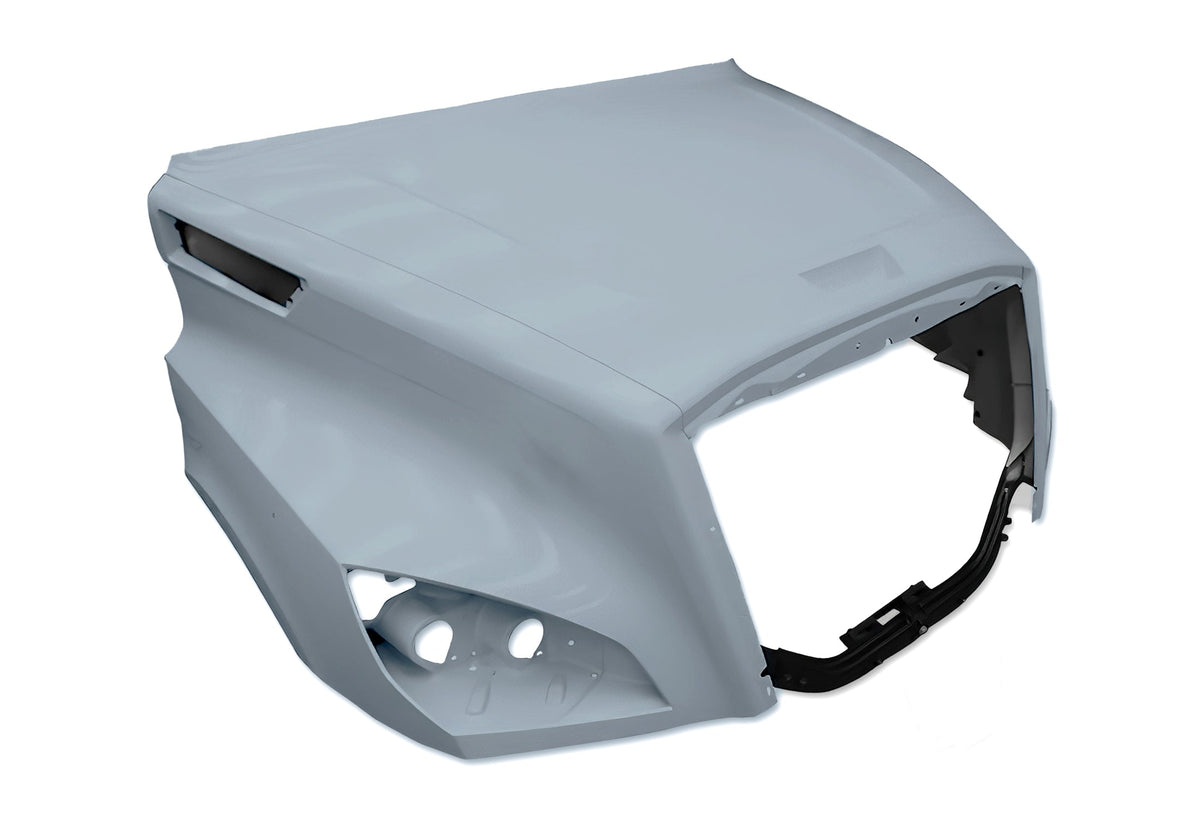 Hood Shell Fiberglass With Grille and Side Hood Vent 2018+ Freightliner Cascadia
