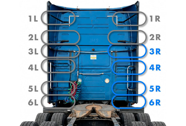 Lower Wind Cab Cabin Fairing w/Brackets Set Passenger 2018-2024 Volvo VNL