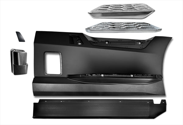 Front Step Fairing Panel with Bracket, Step and Extension Set Passenger 2025+ Volvo VNL New