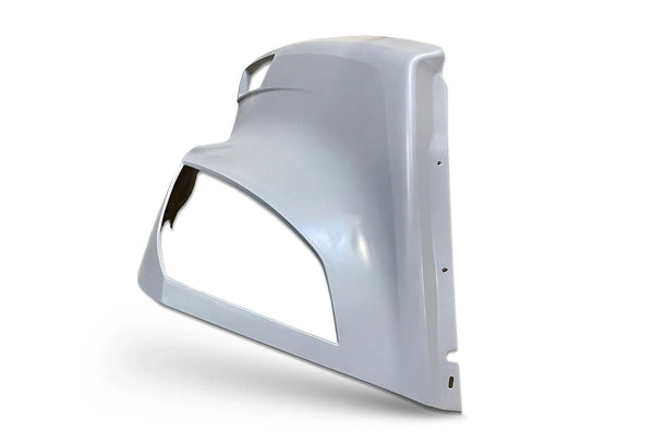 KOZAK Fiberglass Hood Fender (Right Passenger Side) For FREIGHTLINER CASCADIA 2018+ PLUS Logo, 2X 22 Windshield Wipers, License Plate Frame and Vest
