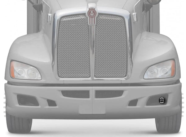 Black LED Fog Light Lamp Left Side Kenworth T660 - 