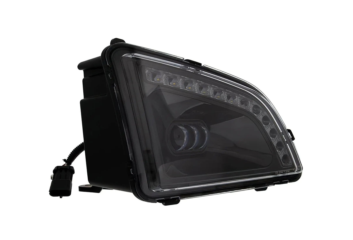 18 LED Black Projector Fog Light W/ 12 Light Bar Right Volvo VNL 2018+ - 