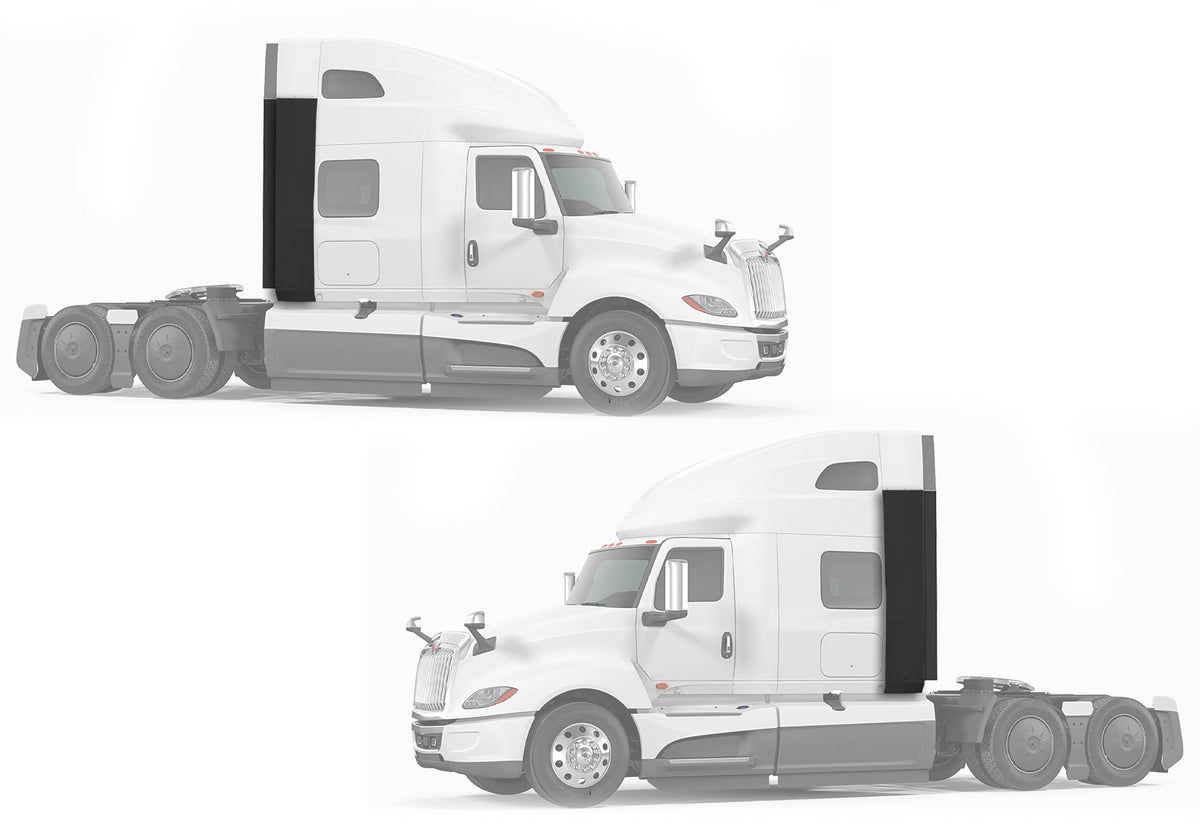 Bottom Lower Wind Fairing Cab Extenders Plastic with Extensions Set International LT625