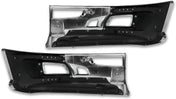 Kozak  Chrome Plastic Bumper Extension Corners Pair With Brackets with Fog lights and bezels for Kenworth T660 - 