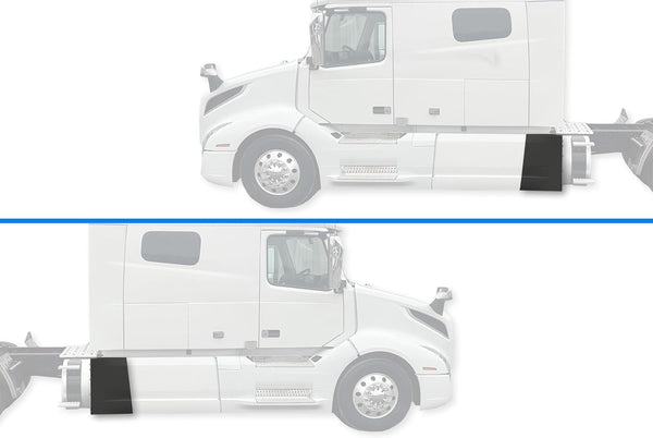 Rear Side Fairing Panels Set, 2018-2024 Volvo VNL