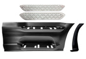 Front Step Side Panel w/Bracket, Upper & Lower Metal Steps, Extension Passenger 2022+ Peterbilt 579