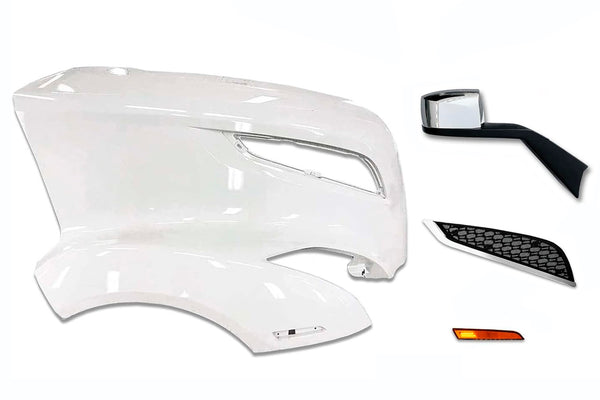 Hood Fender Fiberglass with Set accessories Passenger 2018+ Volvo VNL
