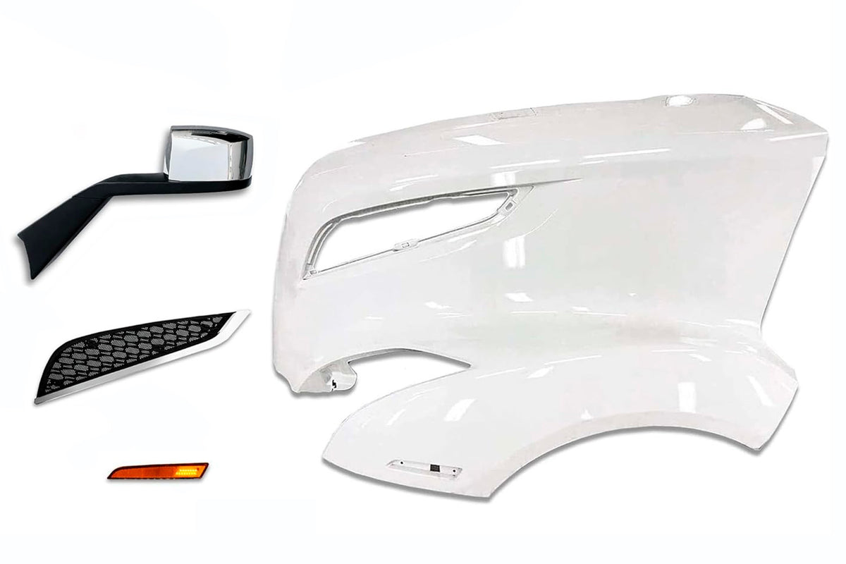 Hood Fender Fiberglass with Set accessories Driver 2018+ Volvo VNL