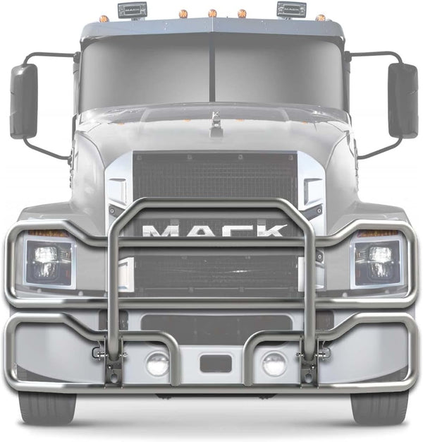 Grille Deer Guard Chrome (No Fog, only Steel Bumper) 2018+ Mack Anthem