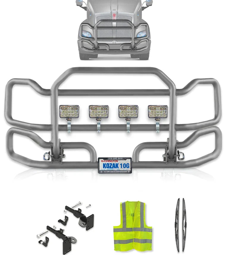 Front Grey Grille Guard Large Kenworth T700