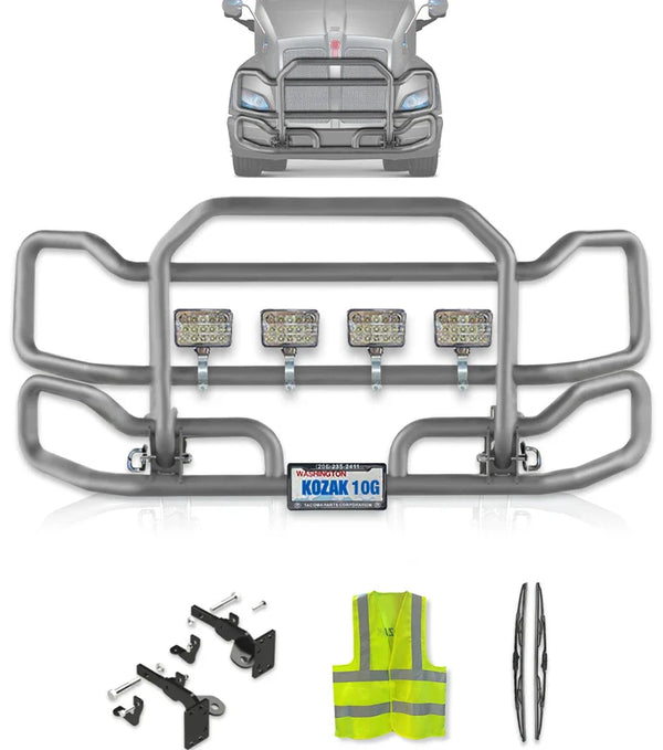 Front Grey Grille Guard Large Kenworth T700