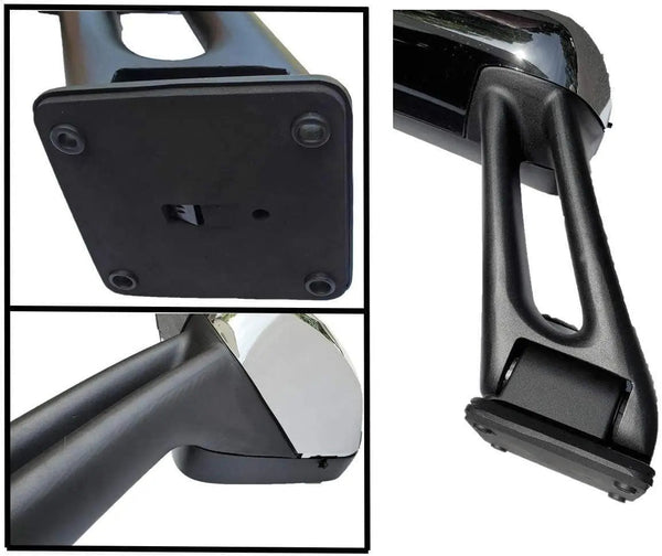 Kozak Chrome Replacement Door Mirror with Arm Right [Passenger] Side Only for Peterbilt 579 Semi Trucks PLUS Logo, Kozak Vest and 2x22 inch Windshield wipers