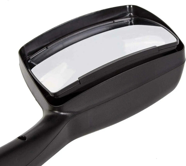 Kozak Chrome Finish Hood Mirror Right (Passenger Side) for Peterbilt 579 Semi Trucks - Replacement Truck Parts - PLUS 2x22 Inch Windshield Wipers, Logo and KOZAK Vest
