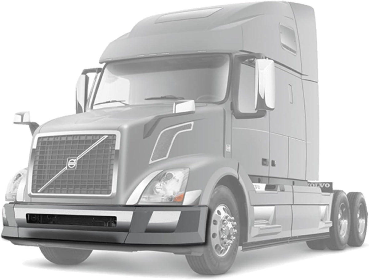 Bumper Plastic No Fog Hole and Chrome Trim Set 2004-2015 Volvo VNL