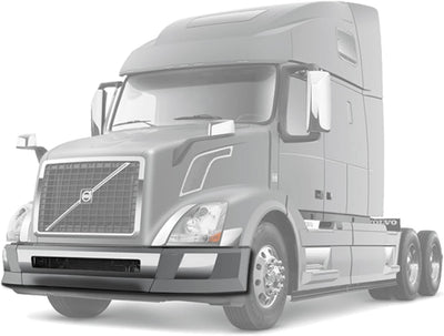 Bumper Plastic No Fog Hole and Chrome Trim Set 2004-2015 Volvo VNL