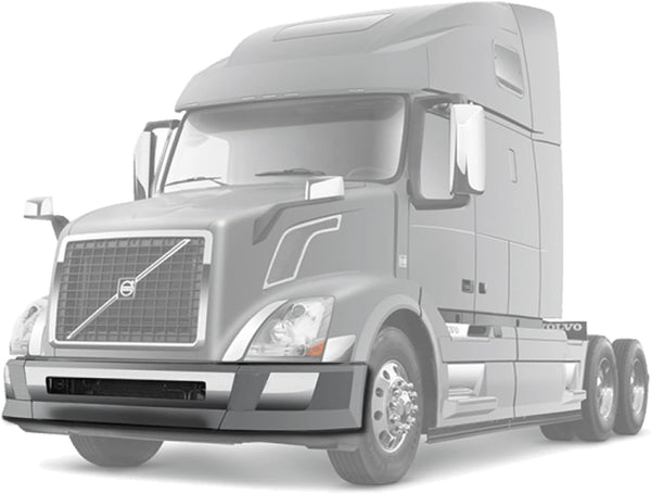 Bumper Plastic No Fog Hole and Chrome Trim Set 2004-2015 Volvo VNL