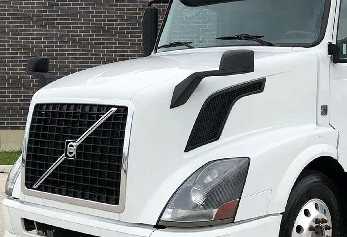 Hood Mirrors Black Set 2004-2017 Volvo VNL