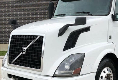 Hood Mirrors Black Set 2004-2017 Volvo VNL