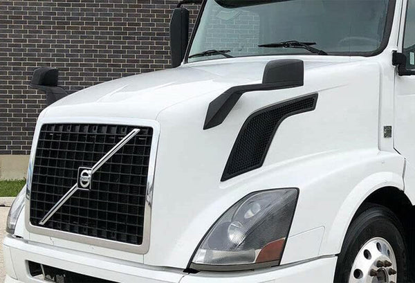 Hood Mirrors Black Set 2004-2017 Volvo VNL