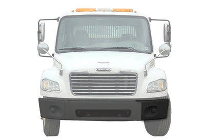 KOZAK Black Plastic Corner Bumper Driver (Left) Sides compatible with Freightliner M2 Business Class 106 112 PLUS Logo, 2x 22" Windshield wipers and Kozak Reflective Vest