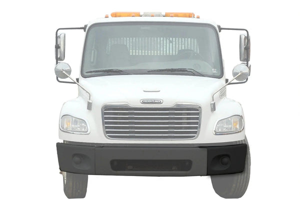 KOZAK Black Plastic Corner Bumper Driver (Left) Sides compatible with Freightliner M2 Business Class 106 112 PLUS Logo, 2x 22" Windshield wipers and Kozak Reflective Vest