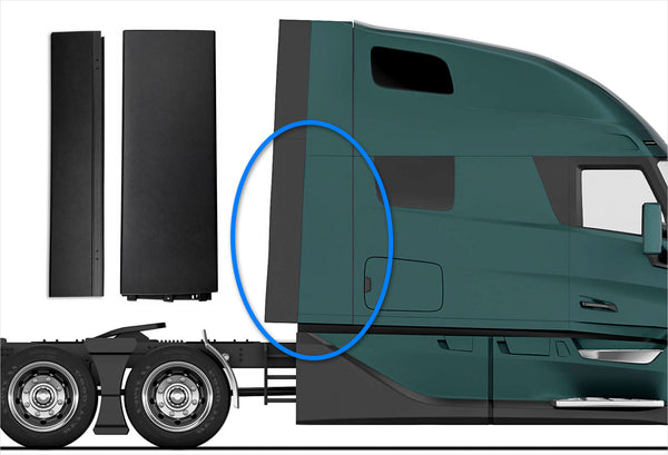 Cabin Fairing Lower Air Deflector with Extension and Brackets Passenger 2025 2026 Volvo VNL New