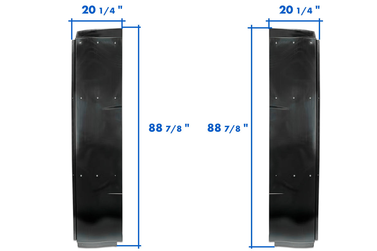 Lower Wind Fairing Cab Extender Plastic w/Brackets Set International LT625