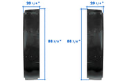 Lower Wind Fairing Cab Extender Plastic w/Brackets Set International LT625
