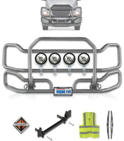 Front Grey Grille Guard Large International LT LT625 (plastic bumper)