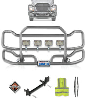 Front Grey Grille Guard Large International LT LT625 (plastic bumper)