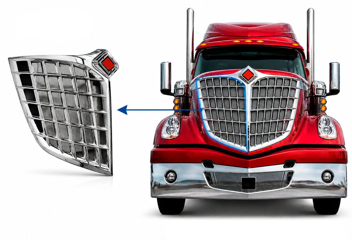 Chrome Grille W/Bug Screen Passenger  International Lonestar
