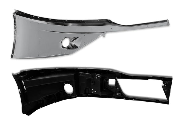 Bumper Corners Chrome With Fog Hole Driver Set 2022+ Kenworth T680
