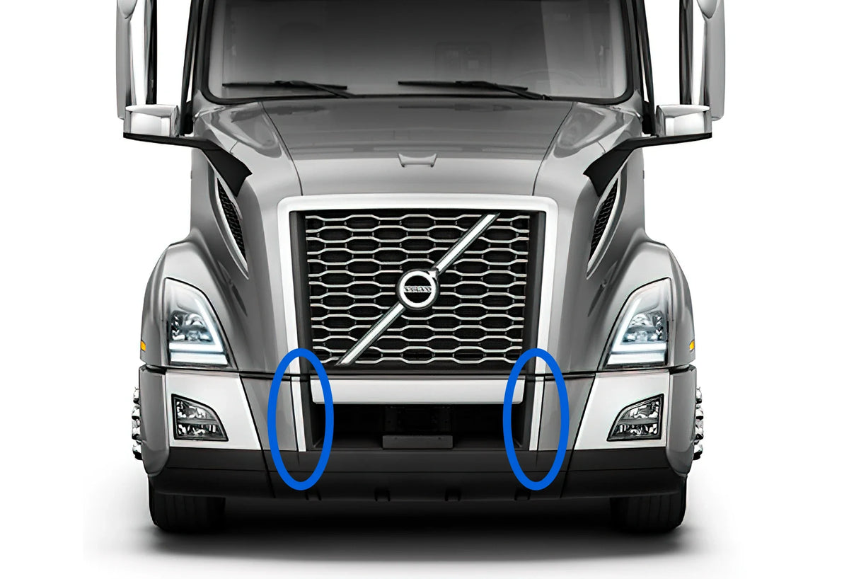 Trim Molds Middle Center Bumper Chrome 2018+ Volvo VNL