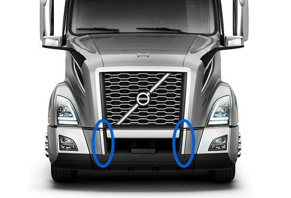 Trim Molds Middle Center Bumper Chrome 2018+ Volvo VNL